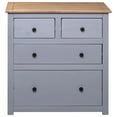 thumbnail image 5 of vidaXL Buffet Gris 80x40x83 cm Pin Gamme Panama, 5 of 5