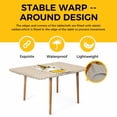 thumbnail image 4 of Bees Gnomes Table Cloths for 3 Foot Rectangle Tables, Spring Floral Daisy Farmhouse Rustic Patio Waterproof Elastic Fitted Tablecloths, Washable Rectangular Table Cover for Camping, 4 of 8