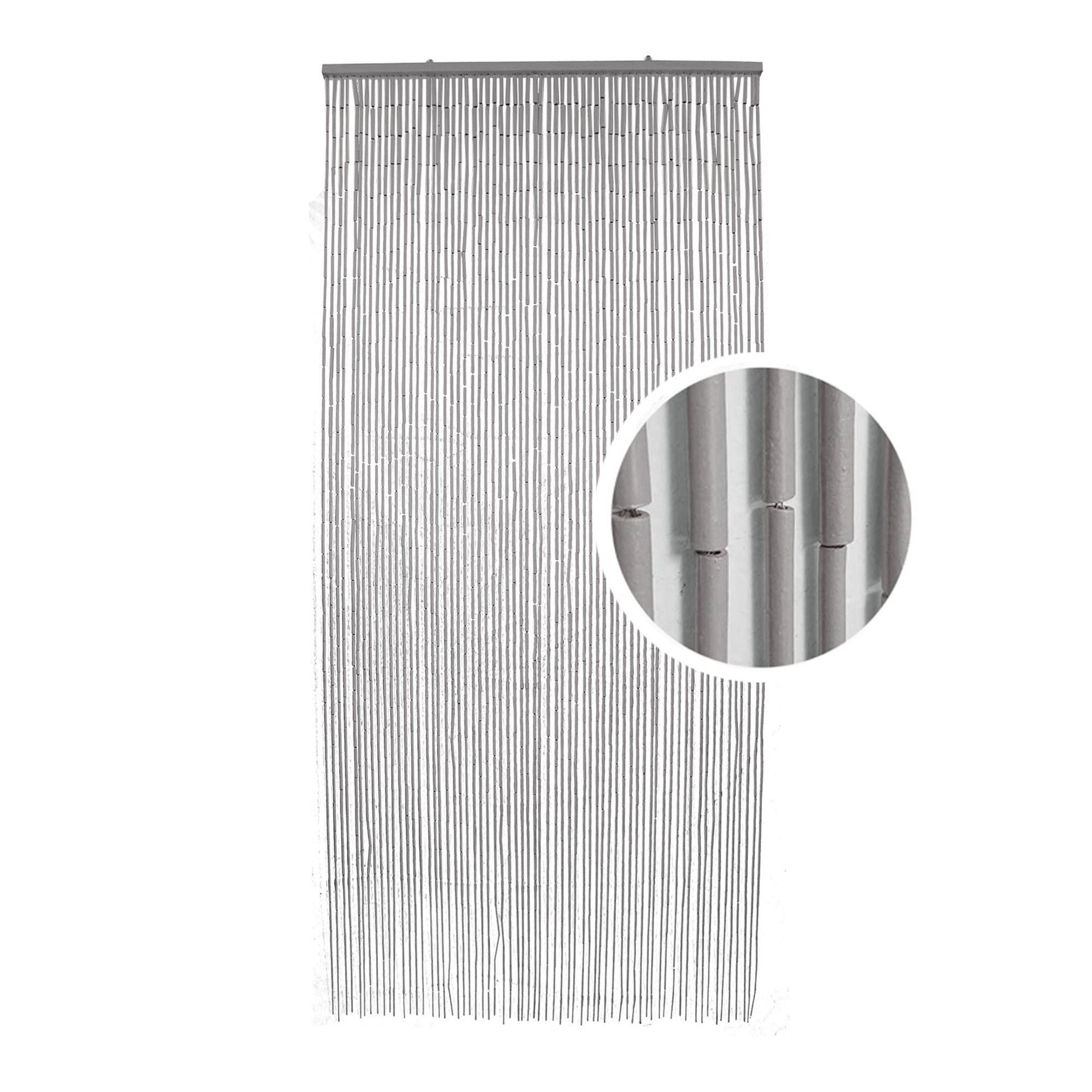 Bamboo Beaded Door Curtain 65 Strings 79" W x 36" W Taupe