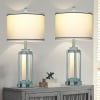 thumbnail image 7 of Cinkeda Nautical Blue Table Lamp Set of 2 with USB A+C Ports AC Outlet Glass Nightlight Industrial Bedside Nightstand Lamps for Bedroom Living Room, 7 of 7