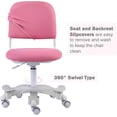 thumbnail image 3 of Ergonomic Kids Desk Chair, Girl's Child's Children Student Study Office Computer Chair, Adjustable Height and Seat Depth, Detachable Footrest and Lumbar Support (Pink, W/Chair Slipcovers), 3 of 5