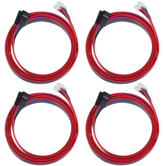 4 piezas de cables de motor paso a paso bipolares de 100 cm de largo para NEMA 17 utilizados en impresoras 3D Reprap máquinas CNC