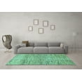 thumbnail image 3 of Ahgly Company Indoor Rectangle Abstract Turquoise Blue Modern Area Rugs, 2' x 4', 3 of 4