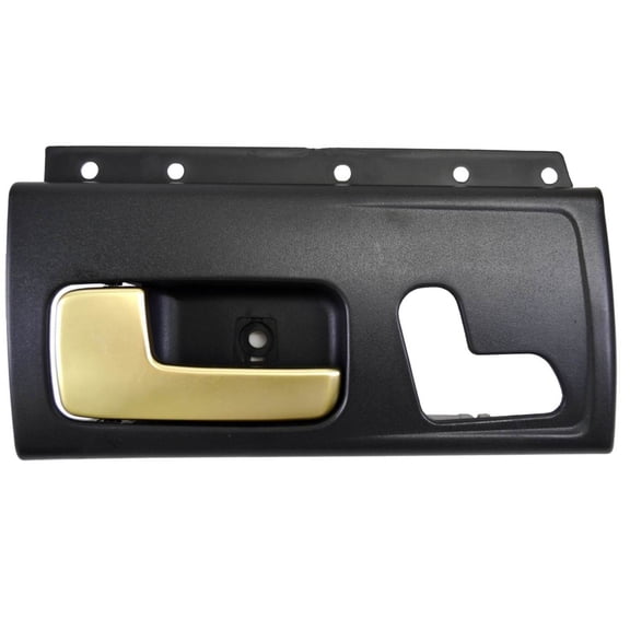 PT Auto Warehouse FO-2385MA-FL - Inner Interior Inside Door Handle, Black Housing with Chrome Lever (Golden Brush) - Driver Side Front Fits select: 2003-2011 LINCOLN TOWN CAR