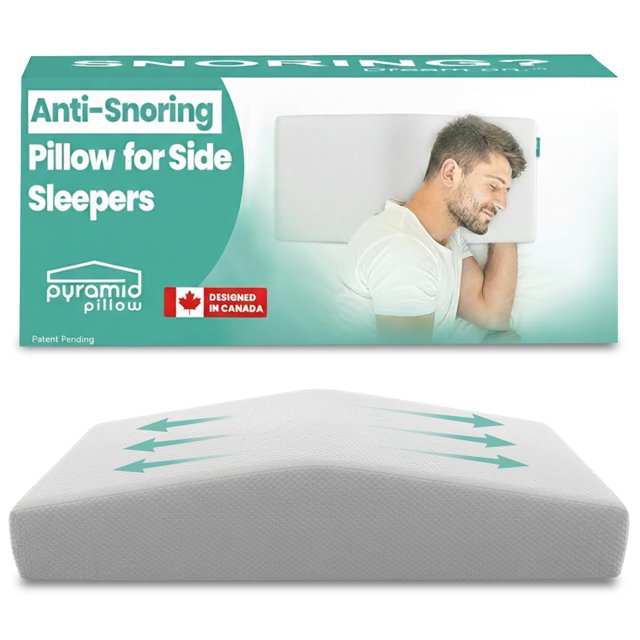 Almohada Piramidal de espuma viscoelástica antirronquidos para dormir de lado