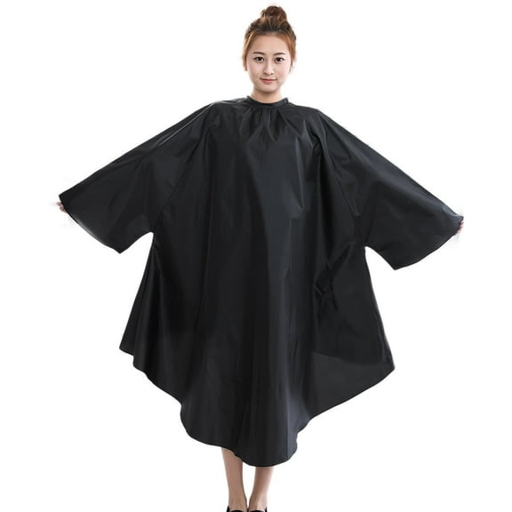 Salon Hair Cutting Cape, Perfehair  Barber Haircut Capes with Sleeves, Black