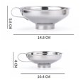thumbnail image 5 of 2 Pieces Funnel Durable Stainless Steel Kitchen Funnels, 5 of 5