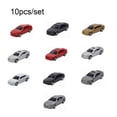 thumbnail image 2 of Color Random 1:87 Modelo CAR Mini Layout Simulación de plástico Construcción Construcción Decoración de niños Accesorios de ferrocarriles 10 PCS Inevent FN010085-01B, 2 of 7