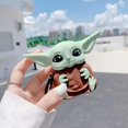 thumbnail image 2 of JHIJHOO AirPods Case,Thick Soft Portable Buckle Protective Silicone Skin Cover Case [Front LED Not Visible] Compatible with Apple AirPods Earphone Charging Case 2&1 (Yoda), 2 of 8