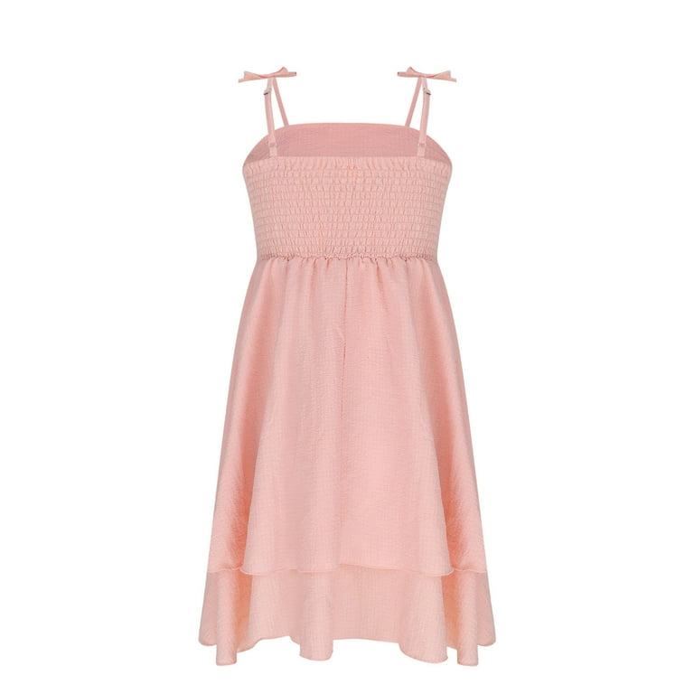 Babcutegg Girls Dress Solid Color Sleeveless Crew Neck for 4