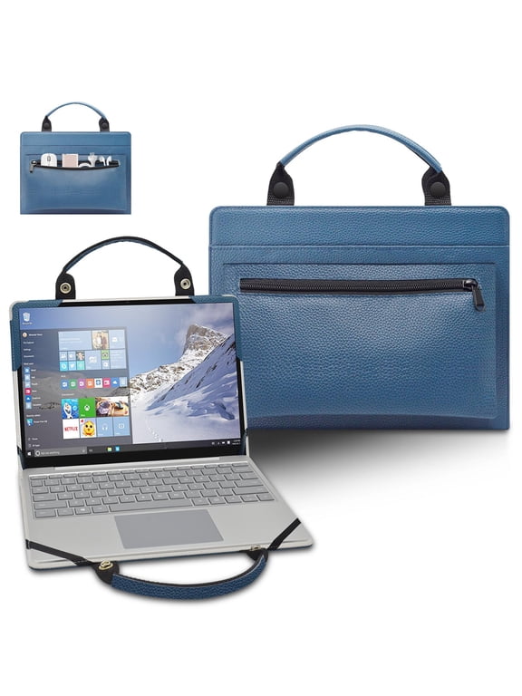 Dell Inspiron 15 3501 3505 Laptop Sleeve, Leather Laptop Case for Dell Inspiron 15 3501 3505with Accessories Bag Handle (Blue)
