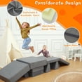 thumbnail image 3 of Kids Play Couch, 8-Piece Modular Toddler Sofa Chair with Machine-Washable Corduroy Covers, Convertible Soft Foam Playset, 3 of 7