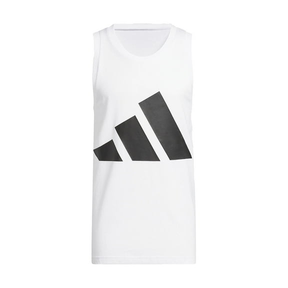 Adidas Training Big & Tall Tank Top - Mens Sleeveless Muscle Shirt Crew Neck Activewear White 3XL