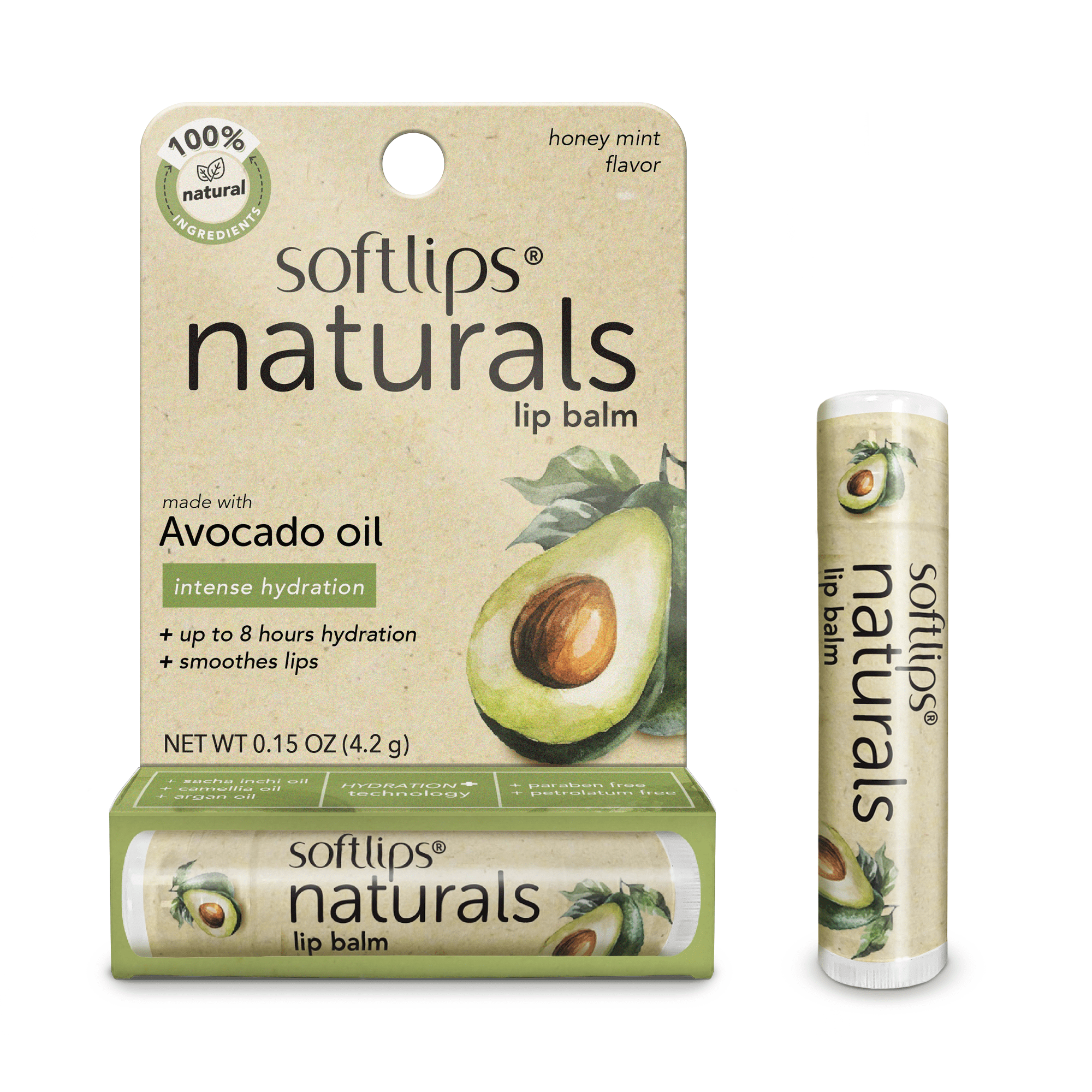 Softlips® Naturals Lip Balm with Avocado Oil, 0.15 oz