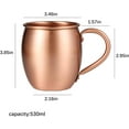 thumbnail image 6 of Moscow Mule Copper Mugs:18 oz Smooth Mule Mug,Moscow Mule Mugs for Cocktail Drinking and Party Beer Bar Use,Solid Copper Mule Mugs,Moscow Mule Cups - Ideal Christmas Gift, 6 of 9