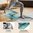 thumbnail image 4 of Green Gray Marble Pattern Hot Yoga Mat Towel Non Slip for Hot Yoga - Quick-Drying Yoga Mat Cover with 4 Corner Pockets with Travel Bag - Hot Yoga Towel Non Slip Grip Moisture Wicking Sweat 70"x26", 4 of 6