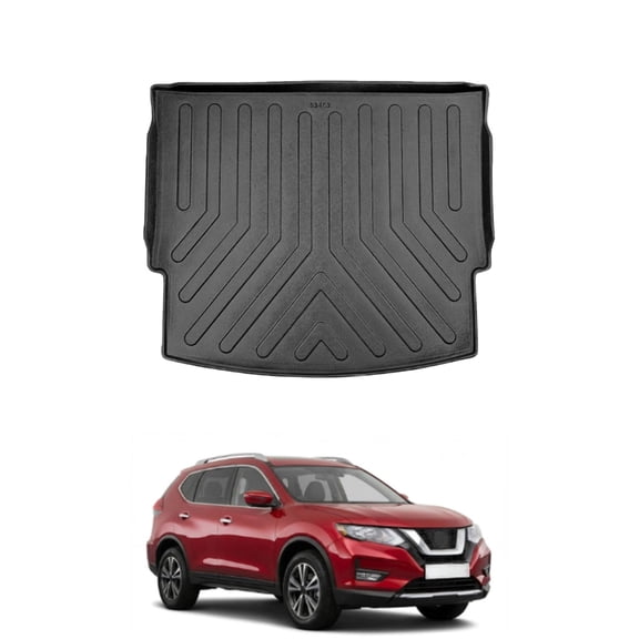 Cargo Liner Fits Nissan Rogue 2021-2025 | Waterproof Odorless Heavy Duty Black Custom Fit Trunk Mat