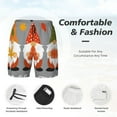 thumbnail image 3 of Cauagu Hello Fall Gnomes Print Mens Swim Trunks Quick Dry Board Shorts Swim Shorts with Compression Liner Bathing Suits-Large, 3 of 6