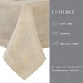 thumbnail image 3 of Villeroy  Boch La Classica Linen Tablecloth, Great for Formal Dining or Everyday Use, 70 Inches by 96 Inches, Natural/Gold Natural/Gold 70 x 96, 3 of 7