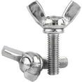 thumbnail image 1 of 10 PCS/Bag M5 Wing Screws Stainless Steel Wing Bolts Machine Fastener Silver Accessory (M5*16mm), 1 of 5