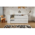 thumbnail image 6 of New Multi-Functional Twin Daybed with Drawers and Trundle, Headboard Storage and Tables, USB Charging Station, White, 6 of 9