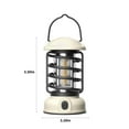 thumbnail image 3 of karymi New Portable Retro Camping Lamp, USB Rechargeable Camping Lantern, Hanging Dimmable LED Tent Lantern, Lightweight Camping Light for Courtyard Outdoor, 3 of 8