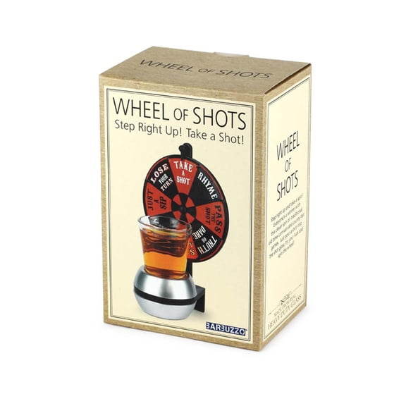 Wheel of Shots - The Drinking Game Where Everybody Wins - Spin The Wheel to Choose Your Fate - A Perfect Party Game You Can Bring Anywhere
