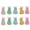 Mix Color, variant on Sunjoy Tech 10Pcs Luminous Bunny Colorful Glowing in The Dark Miniature DIY Resin Craft Ornament Cute Resin Rabbit Statue Model Phone Case Decor Small Gift
