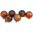 thumbnail image 3 of Northlight 100ct Shatterproof 3-Finish Christmas Ball Ornament Set 2.5" - Brown/Orange, 3 of 4