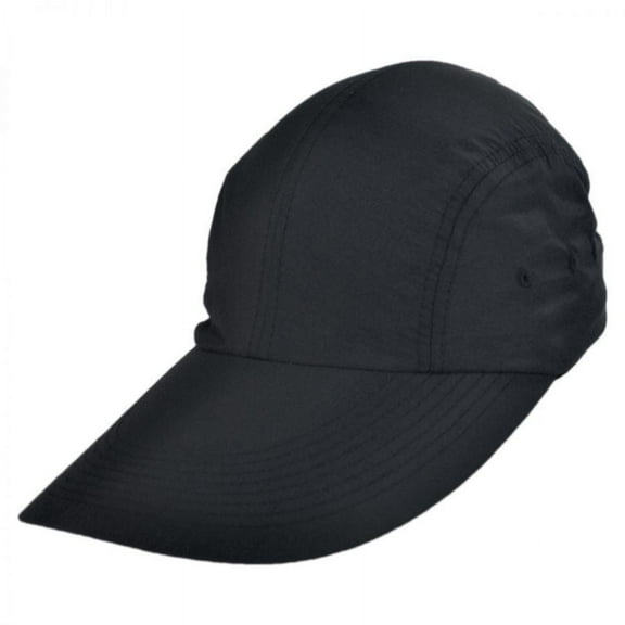 UPF 50  Long Bill Adjustable Baseball Cap - ADJUSTABLE - Black