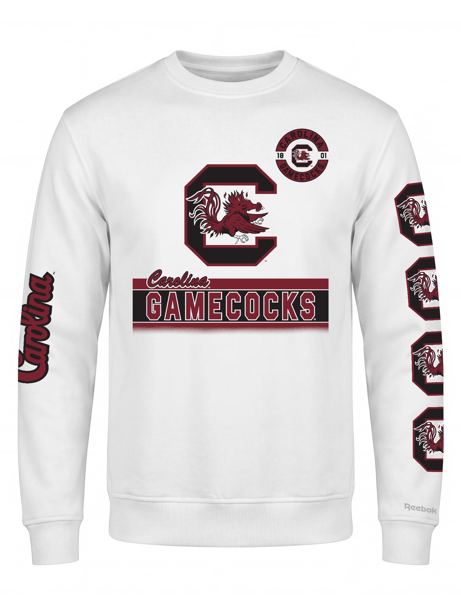 South Carolina Gamecocks Reebok Mens White Crew Sweatshirt