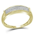 thumbnail image 4 of 10kt Yellow Gold His Hers Round Diamond Square Matching Wedding Set 3/8 Cttw, 4 of 4