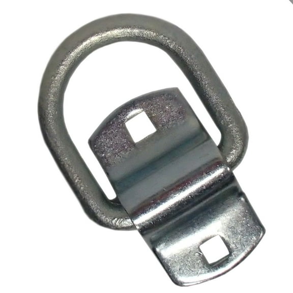 Trailer Truck Car Hauler Cargo Bolt On D-Ring 1/2" Diameter Ring with Clip