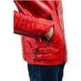thumbnail image 5 of First Manufacturing WBM2806-M-FRL Brooklyn Fashion Leather Jacket for Men, Fire Red - Medium, 5 of 7