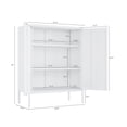 thumbnail image 3 of Naomi Armoire d'Appoint Moderne 31,5 avec 3 Tablettes Ajustables, Blanc, 3 of 9