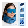 thumbnail image 3 of Almohada De Viaje Inflable, cojin De Cuello Oficina Y Antifaz Belug Azul, 3 of 5