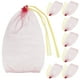 thumbnail image 1 of 50 bolsas de comestibles reutilizables portátiles, bolsas de frutas y verduras, bolsa de malla lavable, organizador orgánico, bolso de compras, bolso de mano de red con asa larga, 1 of 7