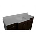 thumbnail image 4 of KBC Nantucket 60" Wood Single Bathroom Vanity w/ Quartz Stone in Chocolate, 4 of 8