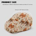 thumbnail image 4 of FUIALDOLG Pumpkin Plaid Bow Pattern Polyester Newsboy Cap with Light, Soft Adjustable Flat Cap for Camping Golf Driving, 4 of 4