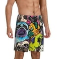 thumbnail image 2 of Sikiie Colorful Pug Mens Pajama Shorts, Lounge Pant, Men's shorts，Sleep Pj Shorts for Men-Medium, 2 of 6