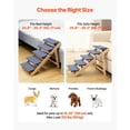 thumbnail image 4 of 5-Step Wood Pet Stairs 150lbs Load Capacity Foldable Dog Cat Step Ladder for Beds Sofa & Cars Non-Slip Stable Sturdy for Small Medium Large Older Pets, 4 of 9