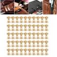 thumbnail image 1 of 50Pcs Screw Rivets 50Pcs Slot Flat Head Screws Brass Decorative Rivets Set for DIY Leather Crafting Bookbinding, 1 of 7
