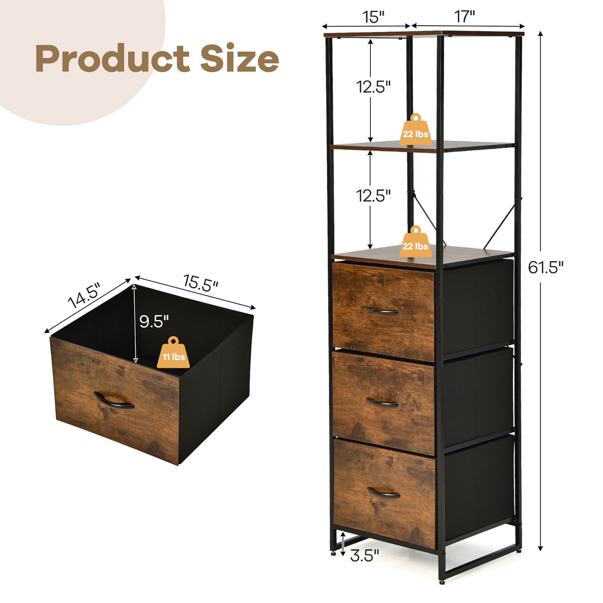 3 ft tall dresser discount