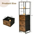 thumbnail image 4 of Costway Commode Verticale à 3 Tiroirs avec 3 Étagères, Tour de Rangement Haute, Coffre Autoportant, 4 of 10
