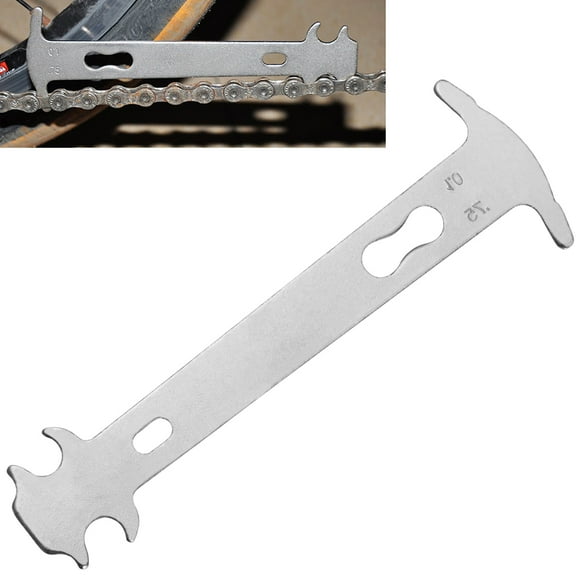 FUEENIRVA 1Set Bike Chain Checker Tool Carbon Steel for Chain Wear 5.71Inch x 1.85Inch x 0.12Inch