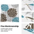 thumbnail image 6 of Brown Blue Pillow Covers 18x18 Inch 2 Pcs, Summer Geometric Elegant Dahlia Decorative Throw Pillows, Dark Teal Flower Outdoor Decor Pillowcase Square Cushion Cover Gift for Couch, 6 of 6