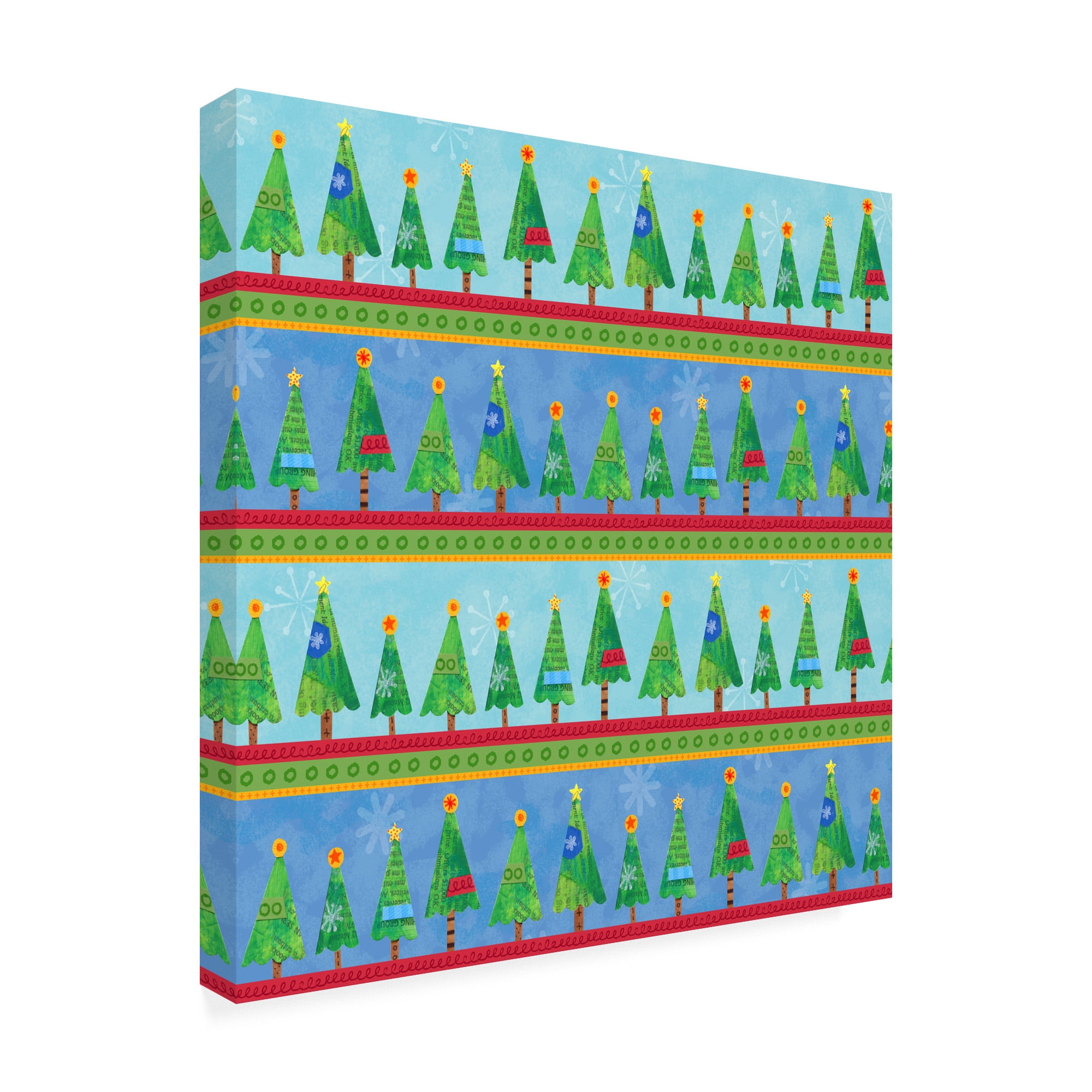 Trademark Fine Art 'Collage Tree stripe repeat' Canvas Art by Holli Conger