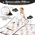 thumbnail image 3 of Princess and Ballerina White Pattern Teens Toddler Nap Mat with Pillow, Sleeping Mat Bag for Preschool Daycare 59"x22", 3 of 6