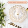 thumbnail image 4 of Evlmd Placemats Set of 6, Round Rose Flowers Placemats for Dining Table, 15" Heat Resistant Non Slip and Washable Table Mats for Wedding, Holiday Party, Kitchen Decoration, 4 of 5