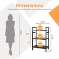 thumbnail image 5 of CONCETTA Bookshelf, 3-Tier Small Industrial Storage Shelf & Shelves, Metal Bookcase for Home Office, Living Room, Bedroom, Black, 5 of 8
